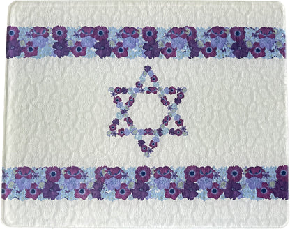 Israel Floral Flag Challah Board