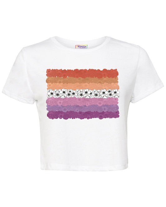 Floral Pride Collection - Lesbian Flag Crop | Products