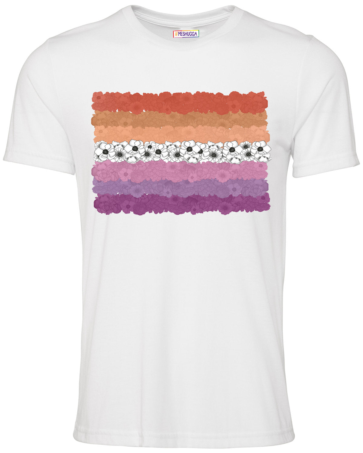 Floral Pride Collection - Lesbian Flag Unisex T-shirt