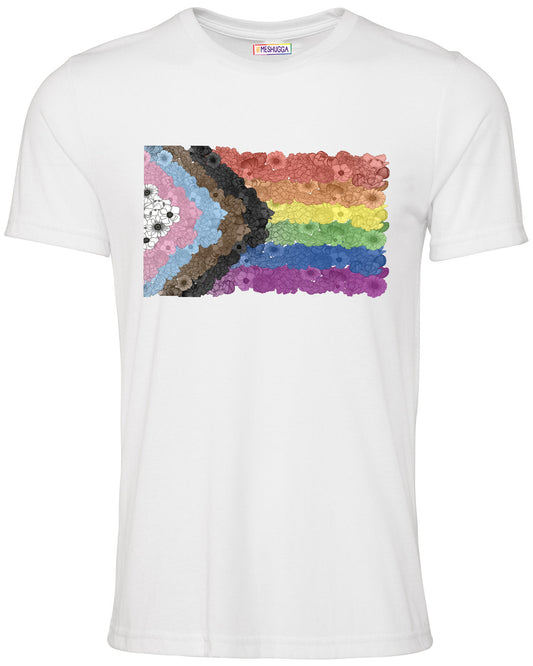 Floral Pride Collection - LGBTQ Flag Unisex T-Shirt | Adults