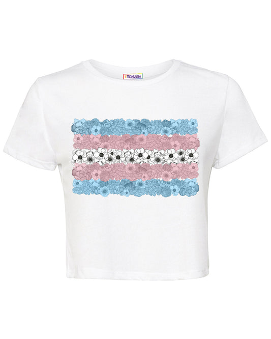 Floral Pride Collection - Trans Flag Crop | Women