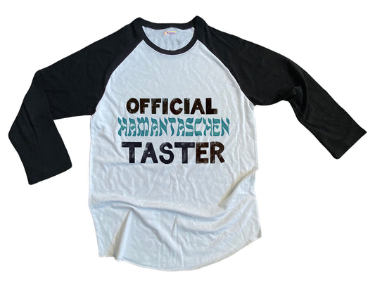 Official Hamantaschen Taster Baseball Shirt - Adult | Jewish Food