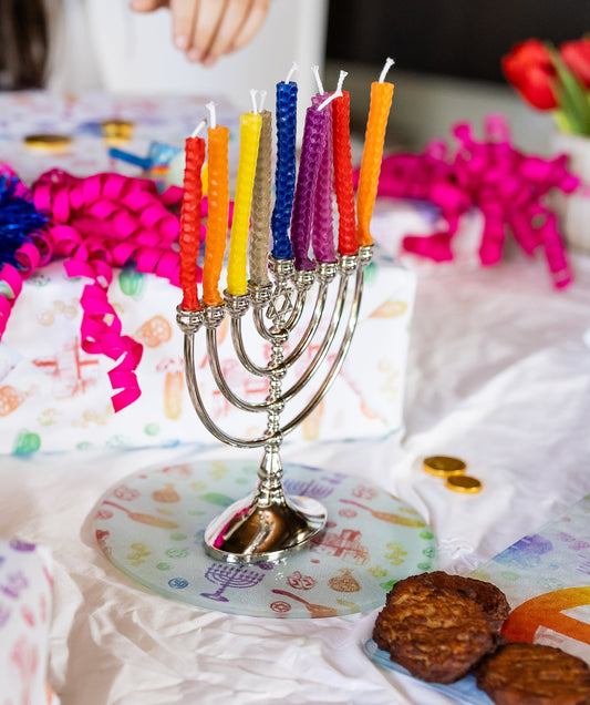 Rainbow Hanukkah Small Trivet | Holiday