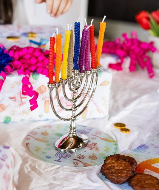 Rainbow Hanukkah Small Trivet | Rainbow Hanukkah