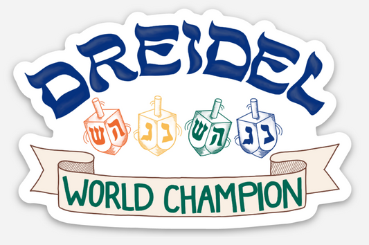 Dreidel World Champion Sticker | Products