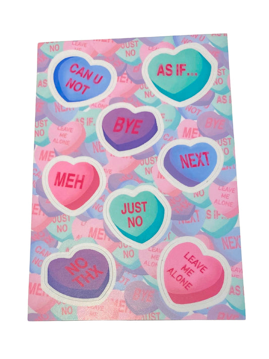 Anti Valentine's Sticker Sheet | Stickers & Paper