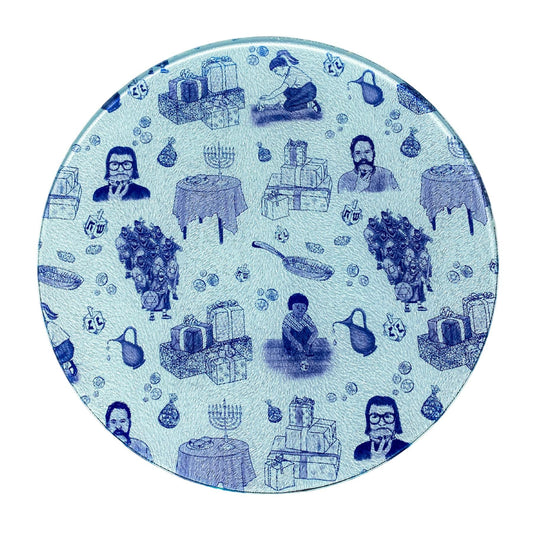 Hanukkah Toile Trivet | Hanukkah Toile