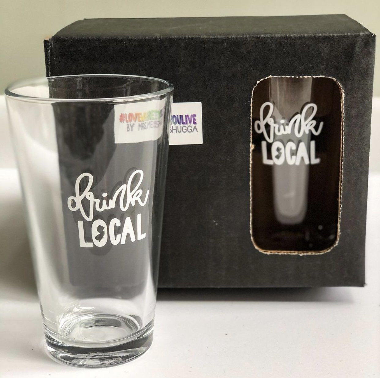 Drink Local Set of Four Pint Glasses