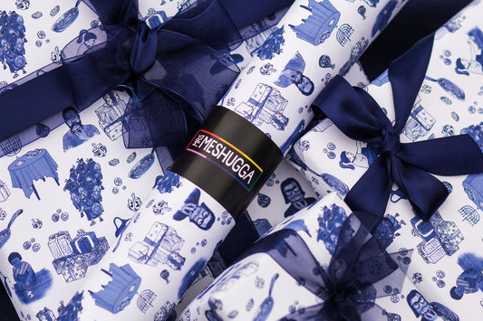 Hanukkah Toile Wrapping Paper - 3 foot roll | Stickers & Paper